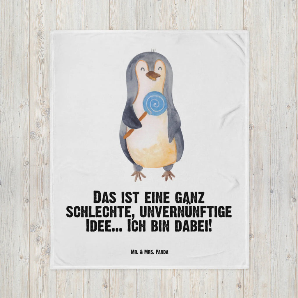 Babydecke Pinguin Lolli Babydecke, Babygeschenk, Geschenk Geburt, Babyecke Kuscheldecke, Krabbeldecke, Pinguin, Pinguine, Lolli, Süßigkeiten, Blödsinn, Spruch, Rebell, Gauner, Ganove, Rabauke