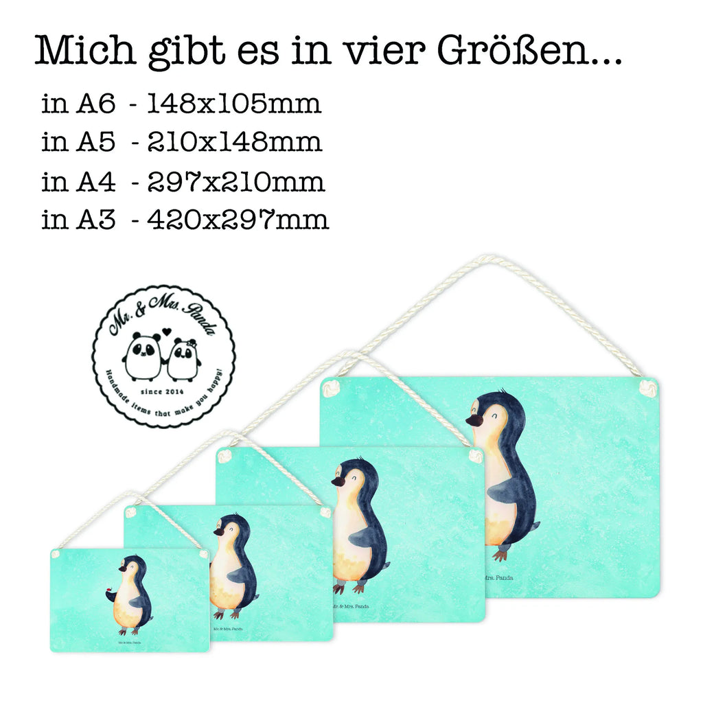 Deko Schild Pinguin Marienkäfer Dekoschild, Deko Schild, Schild, Tür Schild, Türschild, Holzschild, Wandschild, Wanddeko, Pinguin, Pinguine, Marienkäfer, Liebe, Wunder, Glück, Freude, Lebensfreude