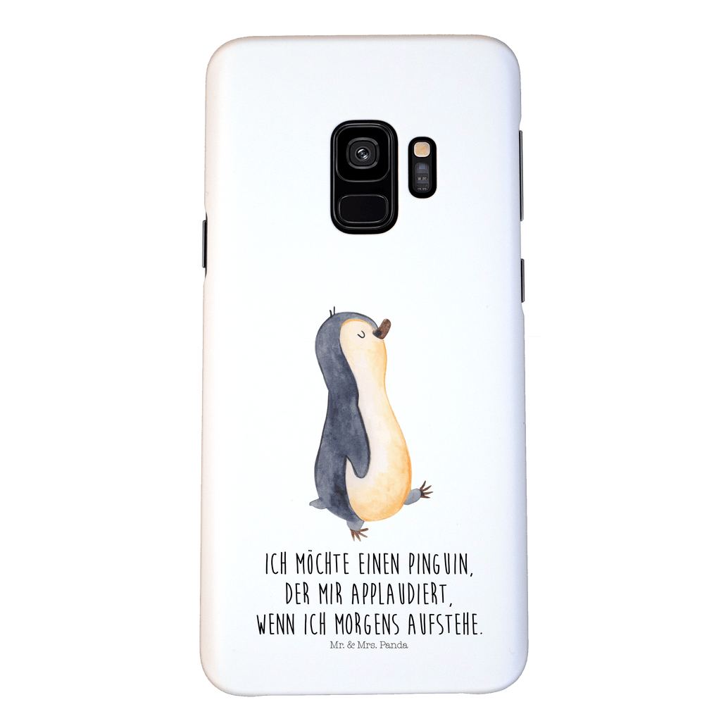 Handyhülle Pinguin marschieren Samsung Galaxy S9, Handyhülle, Smartphone Hülle, Handy Case, Handycover, Hülle, Pinguin, Pinguine, Frühaufsteher, Langschläfer, Bruder, Schwester, Familie