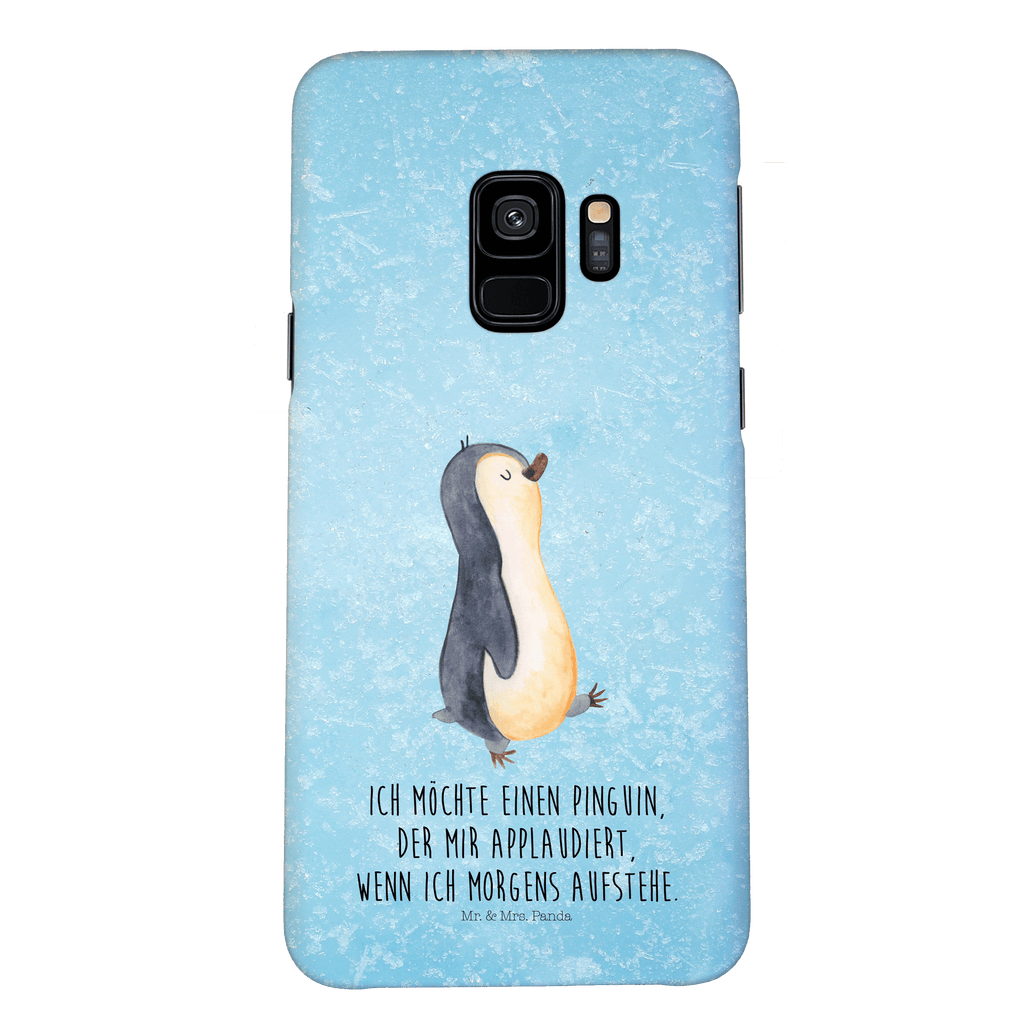 Handyhülle Pinguin marschieren Samsung Galaxy S9, Handyhülle, Smartphone Hülle, Handy Case, Handycover, Hülle, Pinguin, Pinguine, Frühaufsteher, Langschläfer, Bruder, Schwester, Familie