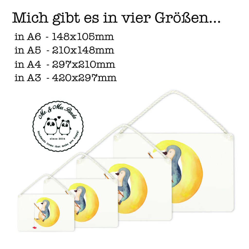 Deko Schild Pinguin Mond Dekoschild, Deko Schild, Schild, Tür Schild, Türschild, Holzschild, Wandschild, Wanddeko, Pinguin, Pinguine, Spruch, schlafen, Nachtruhe, Einschlafen, Schlafzimmer, Schlafstörungen, Gästezimmer