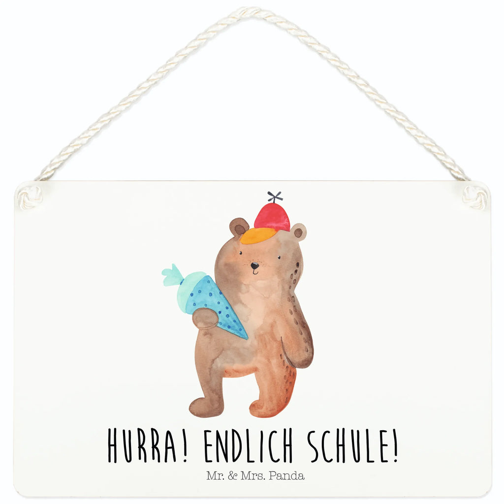 Deko Schild Bär mit Schultüte Dekoschild, Deko Schild, Schild, Tür Schild, Türschild, Holzschild, Wandschild, Wanddeko, Bär, Teddy, Teddybär, Bär Motiv, Schultüte, Erster Schultag Geschenk, Einschulung Geschenk, Schule Geschenk, Grundschule, Schulanfang, Schulbeginn