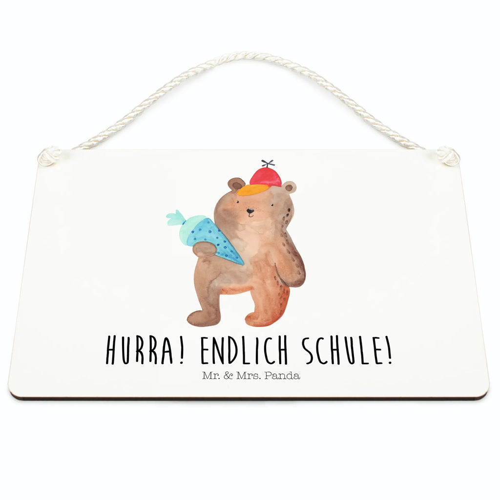 Deko Schild Bär mit Schultüte Dekoschild, Deko Schild, Schild, Tür Schild, Türschild, Holzschild, Wandschild, Wanddeko, Bär, Teddy, Teddybär, Bär Motiv, Schultüte, Erster Schultag Geschenk, Einschulung Geschenk, Schule Geschenk, Grundschule, Schulanfang, Schulbeginn