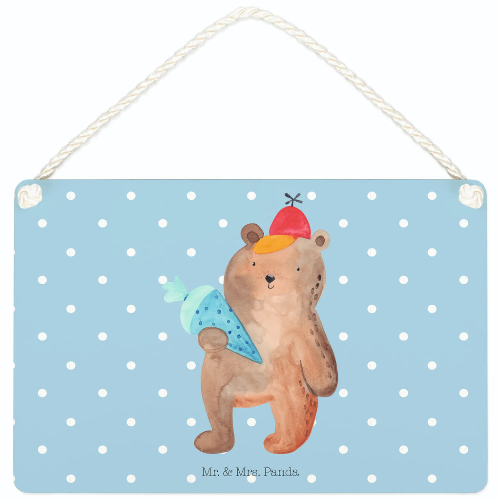 Deko Schild Bär mit Schultüte Dekoschild, Deko Schild, Schild, Tür Schild, Türschild, Holzschild, Wandschild, Wanddeko, Bär, Teddy, Teddybär, Bär Motiv, Schultüte, Erster Schultag Geschenk, Einschulung Geschenk, Schule Geschenk, Grundschule, Schulanfang, Schulbeginn