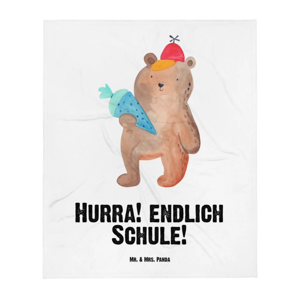 Babydecke Bär Schultüte Babydecke, Babygeschenk, Geschenk Geburt, Babyecke Kuscheldecke, Krabbeldecke, Bär, Teddy, Teddybär, Bär Motiv, Schultüte, Erster Schultag Geschenk, Einschulung Geschenk, Schule Geschenk, Grundschule, Schulanfang, Schulbeginn