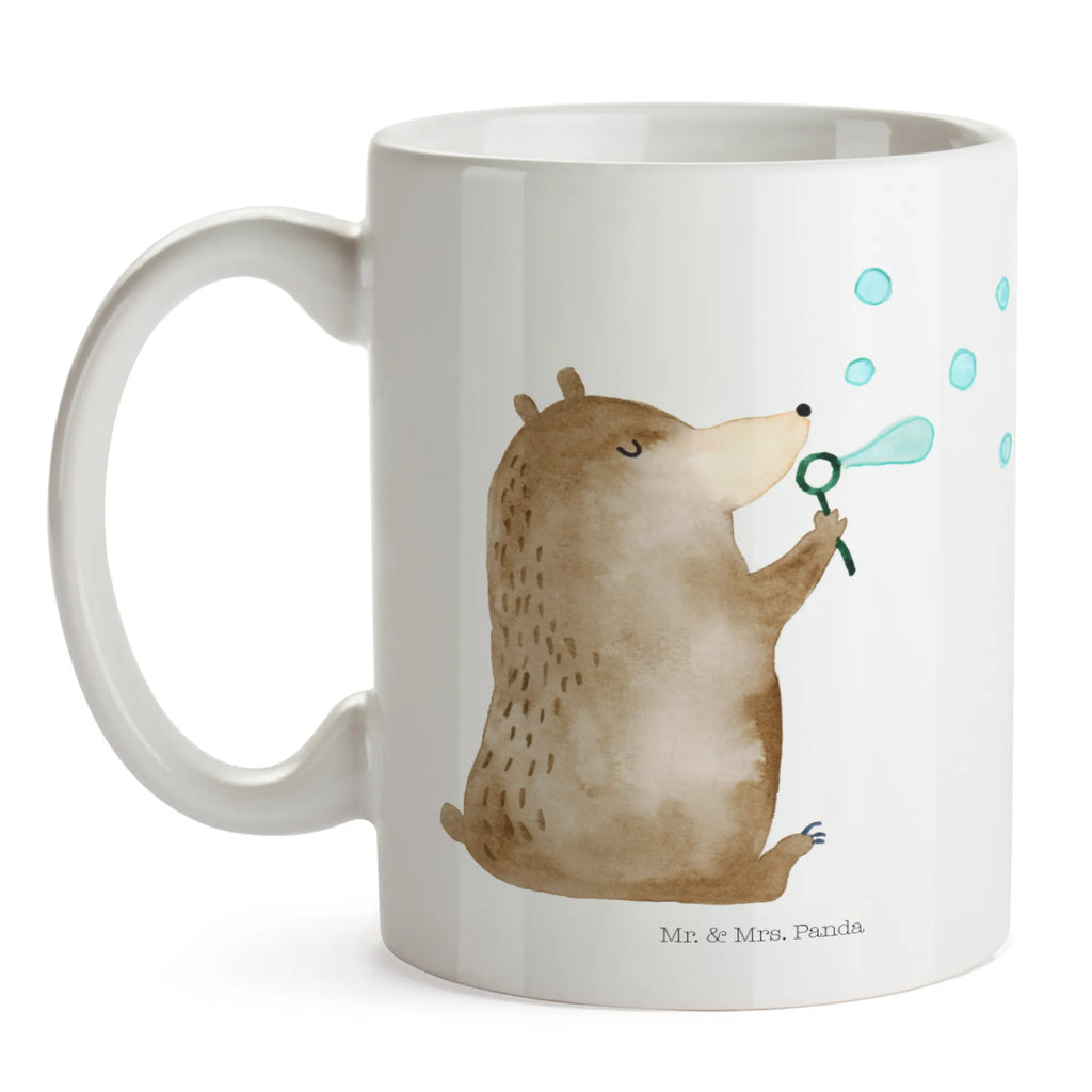 Tasse Bär Seifenblasen Tasse, Kaffeetasse, Teetasse, Becher, Kaffeebecher, Teebecher, Keramiktasse, Porzellantasse, Büro Tasse, Geschenk Tasse, Tasse Sprüche, Tasse Motive, Kaffeetassen, Tasse bedrucken, Designer Tasse, Cappuccino Tassen, Schöne Teetassen, Bär, Teddy, Teddybär, Seifenblasen Bär Lustig Sein Glücklich Traurig Happy