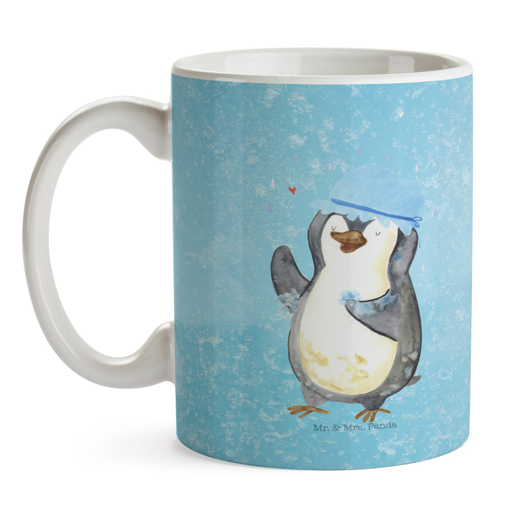 Tasse Pinguin Duschen Tasse, Kaffeetasse, Teetasse, Becher, Kaffeebecher, Teebecher, Keramiktasse, Porzellantasse, Büro Tasse, Geschenk Tasse, Tasse Sprüche, Tasse Motive, Kaffeetassen, Tasse bedrucken, Designer Tasse, Cappuccino Tassen, Schöne Teetassen, Pinguin, Pinguine, Dusche, duschen, Lebensmotto, Motivation, Neustart, Neuanfang, glücklich sein