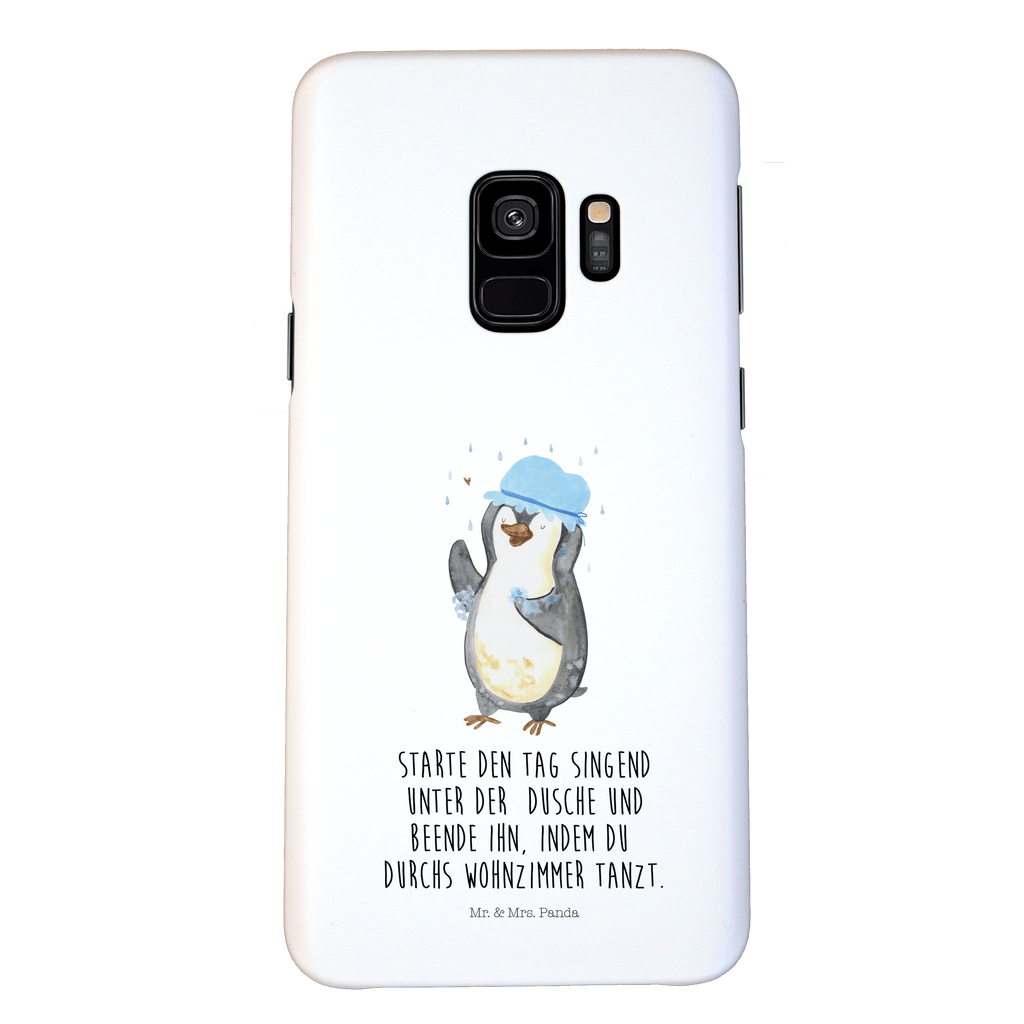 Handyhülle Pinguin Duschen Handyhülle, Handycover, Cover, Handy, Hülle, Iphone 10, Iphone X, Pinguin, Pinguine, Dusche, duschen, Lebensmotto, Motivation, Neustart, Neuanfang, glücklich sein