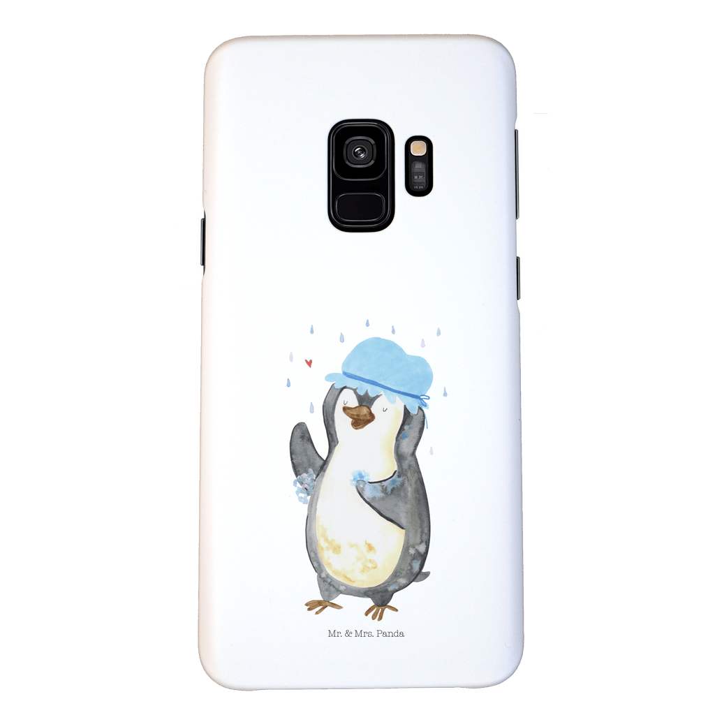 Handyhülle Pinguin Duschen Handyhülle, Handycover, Cover, Handy, Hülle, Iphone 10, Iphone X, Pinguin, Pinguine, Dusche, duschen, Lebensmotto, Motivation, Neustart, Neuanfang, glücklich sein