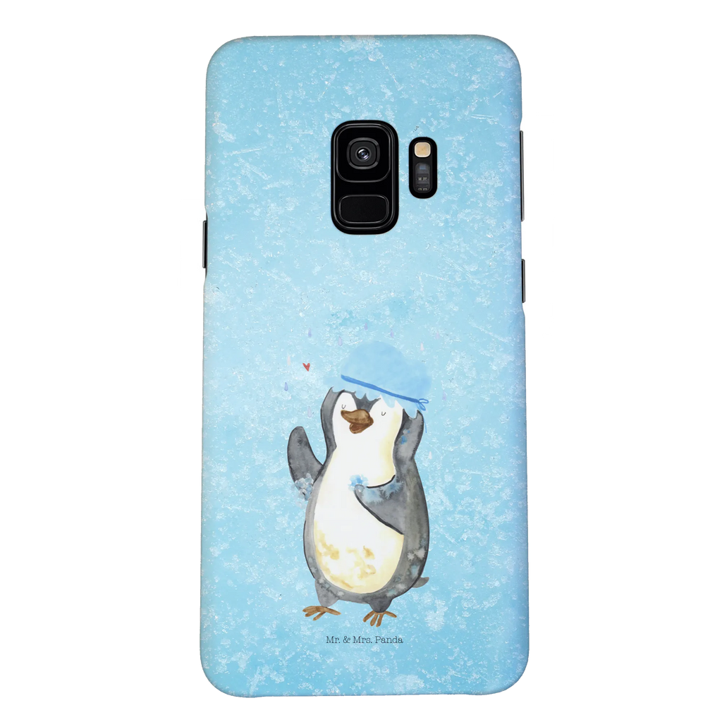 Handyhülle Pinguin Duschen Handyhülle, Handycover, Cover, Handy, Hülle, Iphone 10, Iphone X, Pinguin, Pinguine, Dusche, duschen, Lebensmotto, Motivation, Neustart, Neuanfang, glücklich sein