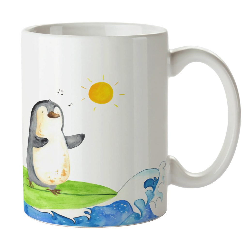 Tasse Pinguin Surfer Tasse, Kaffeetasse, Teetasse, Becher, Kaffeebecher, Teebecher, Keramiktasse, Porzellantasse, Büro Tasse, Geschenk Tasse, Tasse Sprüche, Tasse Motive, Kaffeetassen, Tasse bedrucken, Designer Tasse, Cappuccino Tassen, Schöne Teetassen, Pinguin, Pinguine, surfen, Surfer, Hawaii, Urlaub, Wellen, Wellen reiten, Portugal