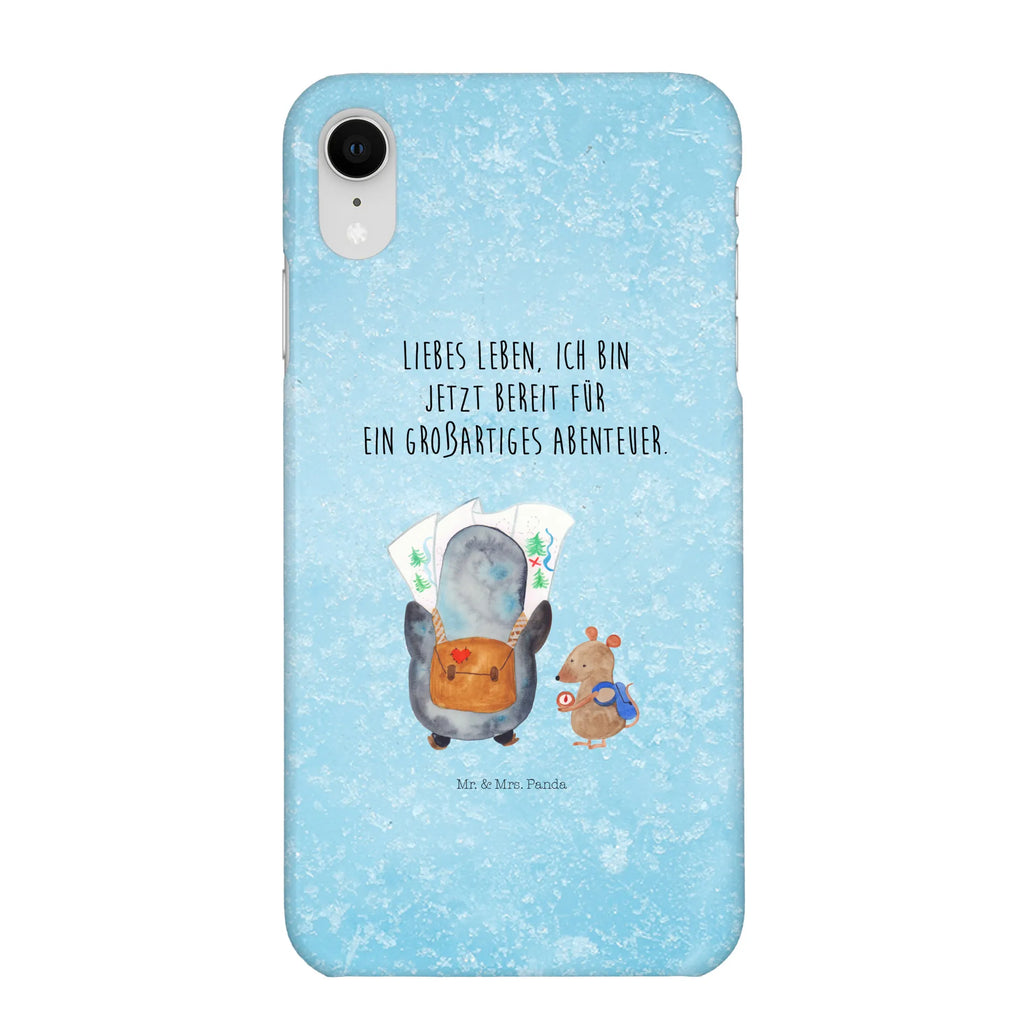 Handyhülle Pinguin & Maus Wanderer Handyhülle, Handycover, Cover, Handy, Hülle, Iphone 10, Iphone X, Pinguin, Pinguine, Abenteurer, Abenteuer, Roadtrip, Ausflug, Wanderlust, wandern