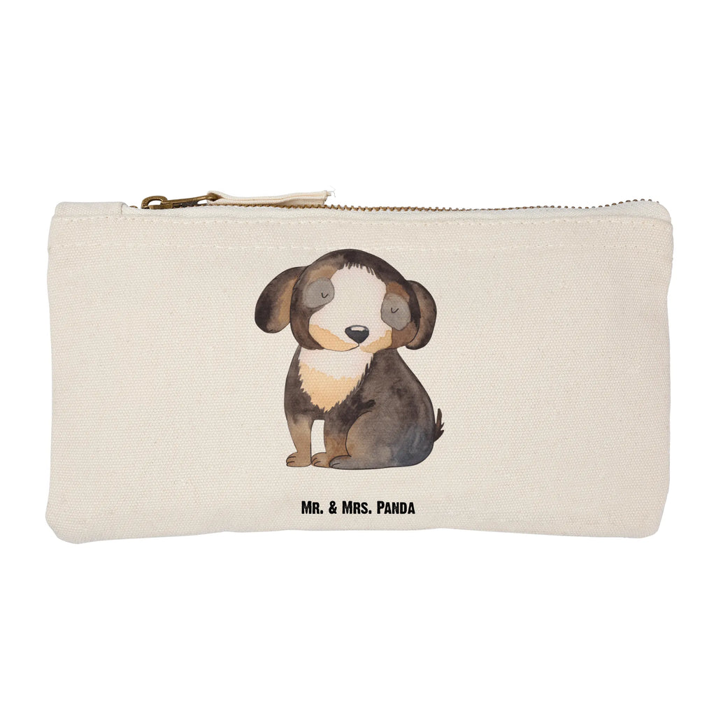 Schminktasche Hund entspannt Schminktasche, Kosmetiktasche, Kosmetikbeutel, Stiftemäppchen, Etui, Federmappe, Makeup, XXL, Schminketui, Kosmetiketui, Schlamperetui, Hund, Hundemotiv, Haustier, Hunderasse, Tierliebhaber, Hundebesitzer, Sprüche, schwarzer Hund, Hundeliebe, Liebe, Hundeglück