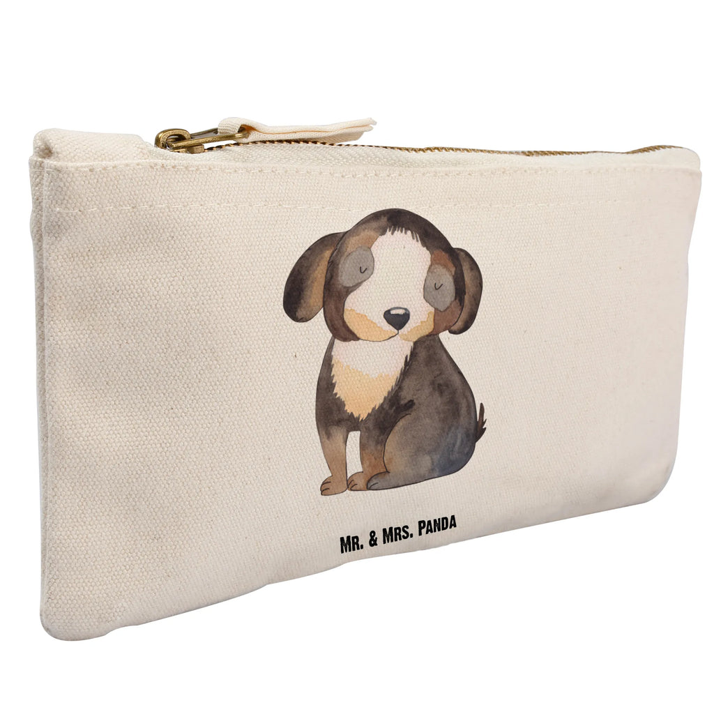 Schminktasche Hund entspannt Schminktasche, Kosmetiktasche, Kosmetikbeutel, Stiftemäppchen, Etui, Federmappe, Makeup, XXL, Schminketui, Kosmetiketui, Schlamperetui, Hund, Hundemotiv, Haustier, Hunderasse, Tierliebhaber, Hundebesitzer, Sprüche, schwarzer Hund, Hundeliebe, Liebe, Hundeglück