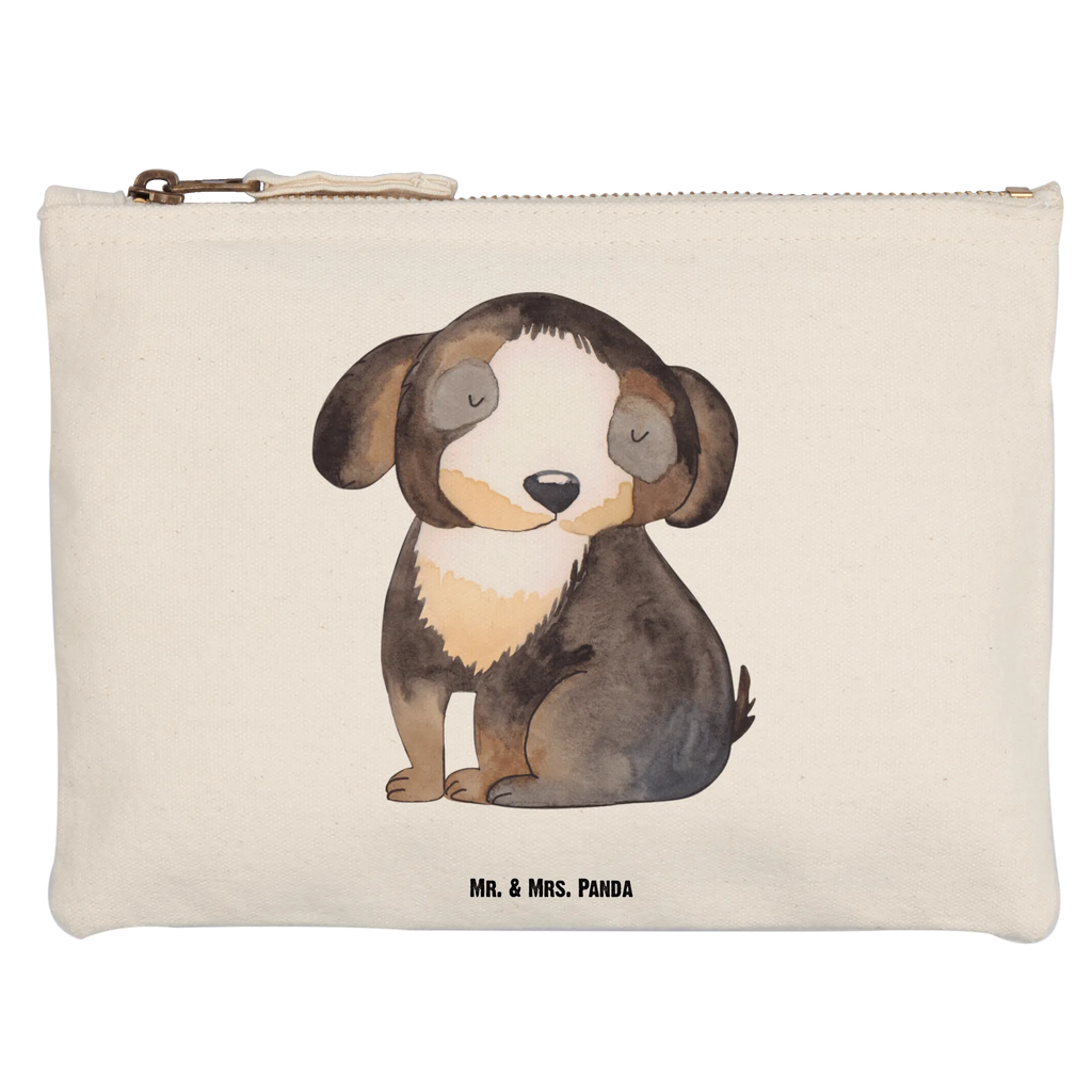 Schminktasche Hund entspannt Schminktasche, Kosmetiktasche, Kosmetikbeutel, Stiftemäppchen, Etui, Federmappe, Makeup, XXL, Schminketui, Kosmetiketui, Schlamperetui, Hund, Hundemotiv, Haustier, Hunderasse, Tierliebhaber, Hundebesitzer, Sprüche, schwarzer Hund, Hundeliebe, Liebe, Hundeglück