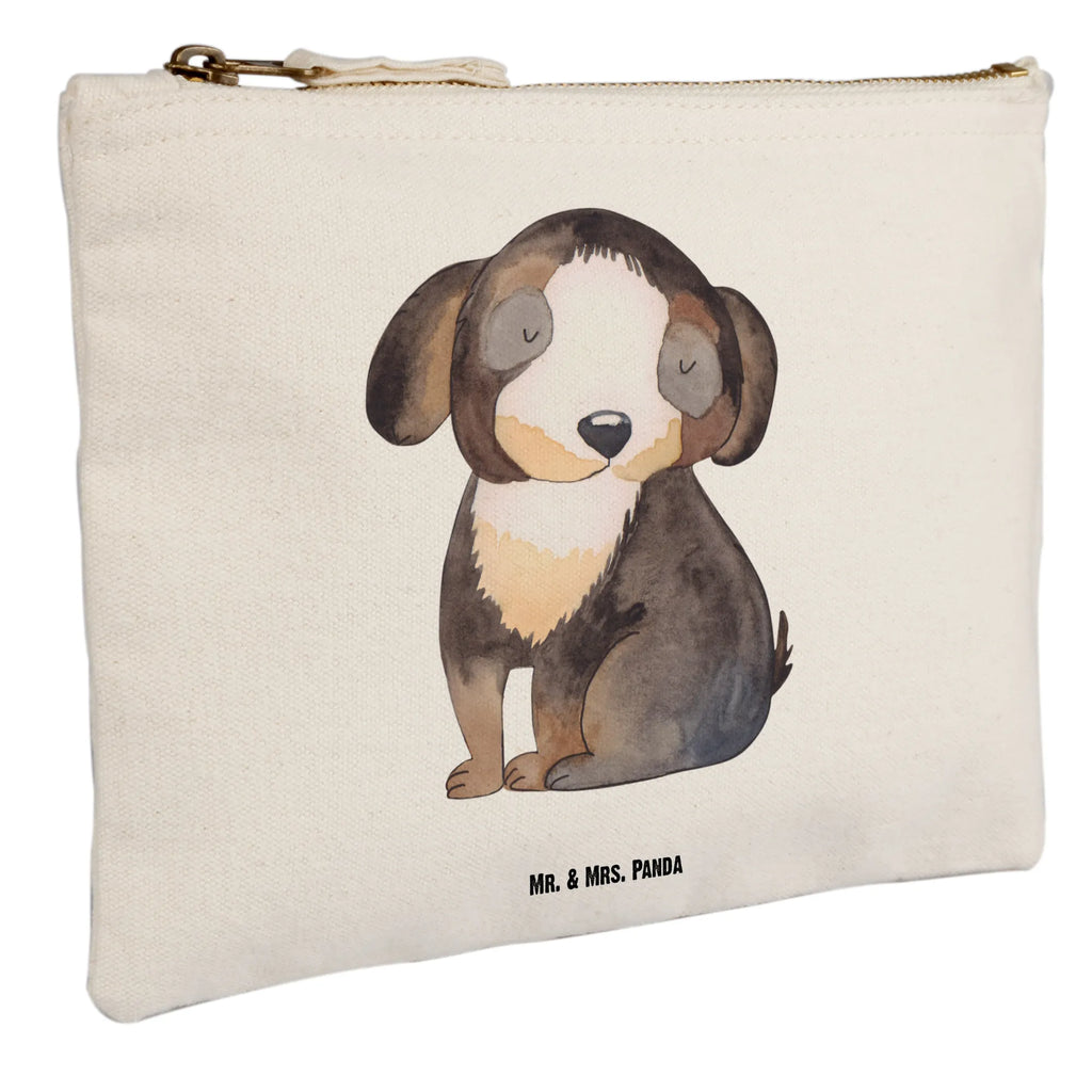 Schminktasche Hund entspannt Schminktasche, Kosmetiktasche, Kosmetikbeutel, Stiftemäppchen, Etui, Federmappe, Makeup, XXL, Schminketui, Kosmetiketui, Schlamperetui, Hund, Hundemotiv, Haustier, Hunderasse, Tierliebhaber, Hundebesitzer, Sprüche, schwarzer Hund, Hundeliebe, Liebe, Hundeglück