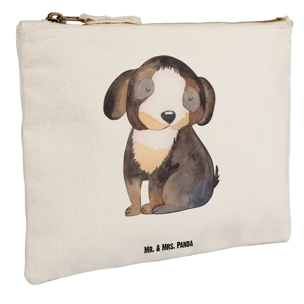 Schminktasche Hund entspannt Schminktasche, Kosmetiktasche, Kosmetikbeutel, Stiftemäppchen, Etui, Federmappe, Makeup, XXL, Schminketui, Kosmetiketui, Schlamperetui, Hund, Hundemotiv, Haustier, Hunderasse, Tierliebhaber, Hundebesitzer, Sprüche, schwarzer Hund, Hundeliebe, Liebe, Hundeglück