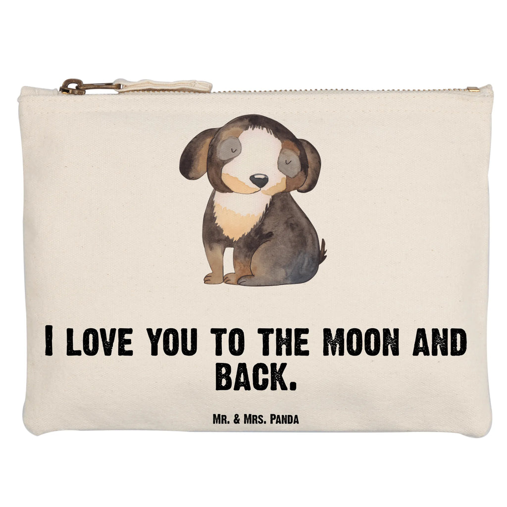 Schminktasche Hund entspannt Schminktasche, Kosmetiktasche, Kosmetikbeutel, Stiftemäppchen, Etui, Federmappe, Makeup, XXL, Schminketui, Kosmetiketui, Schlamperetui, Hund, Hundemotiv, Haustier, Hunderasse, Tierliebhaber, Hundebesitzer, Sprüche, schwarzer Hund, Hundeliebe, Liebe, Hundeglück