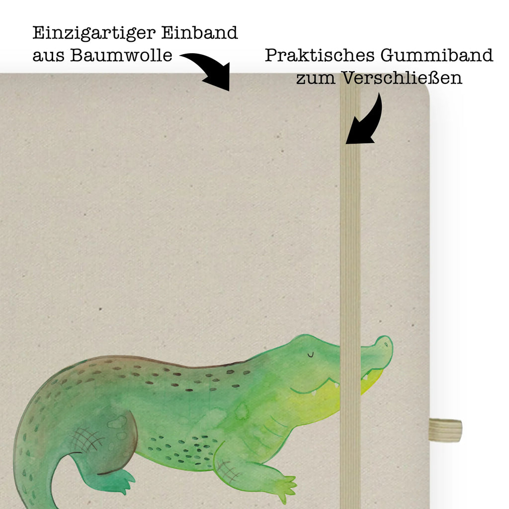 Baumwoll Notizbuch Krokodil Notizen, Eintragebuch, Tagebuch, Notizblock, Adressbuch, Journal, Kladde, Skizzenbuch, Notizheft, Schreibbuch, Schreibheft, Meerestiere, Meer, Urlaub, Krokodil, Krokodile, verrückt sein, spontan sein, Abenteuerlust, Reiselust, Freundin, beste Freundin, Lieblingsmensch