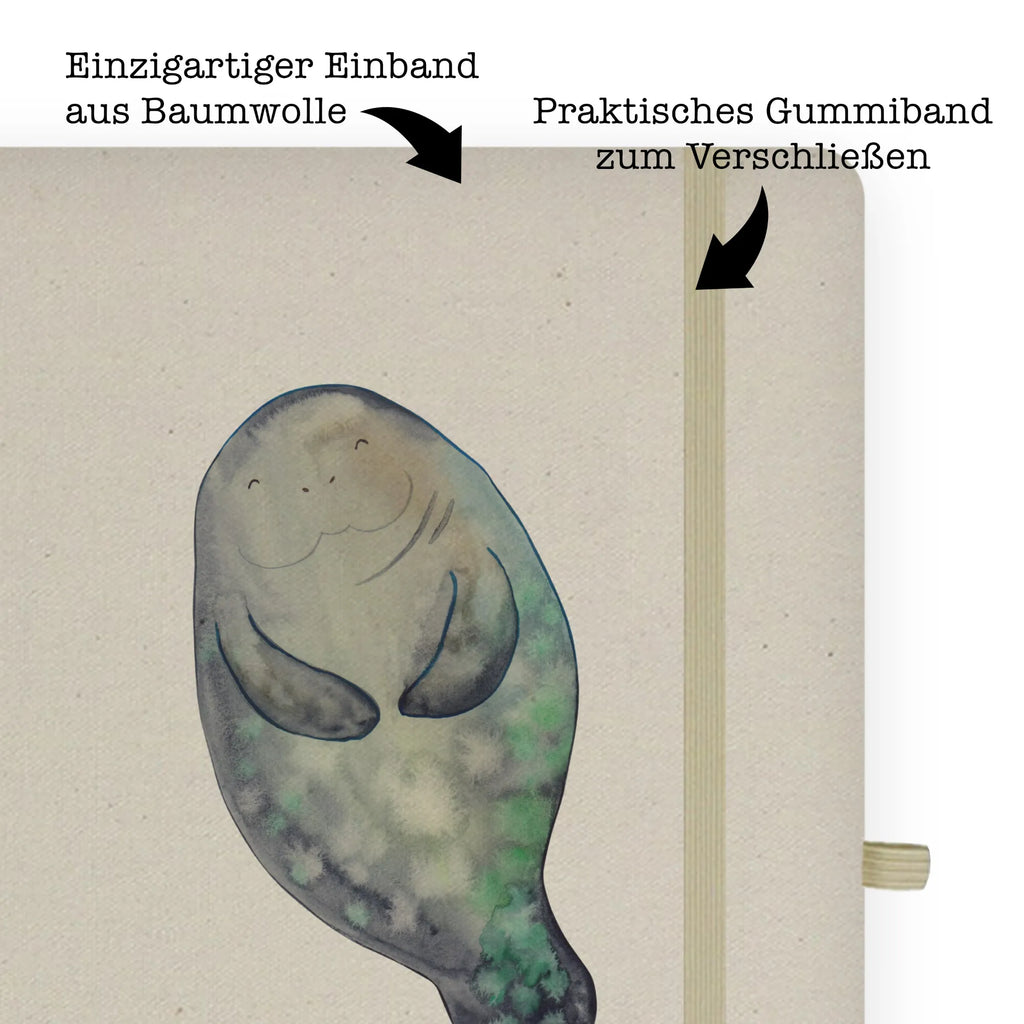 Baumwoll Notizbuch Seekuh happy Notizen, Eintragebuch, Tagebuch, Notizblock, Adressbuch, Journal, Kladde, Skizzenbuch, Notizheft, Schreibbuch, Schreibheft, Meerestiere, Meer, Urlaub, Seekuh, Seekühe, Selbstliebe, Respekt, Neuanfang, Neustart, Achtsamkeit, Zufrieden, Liebeskummer, Freundin