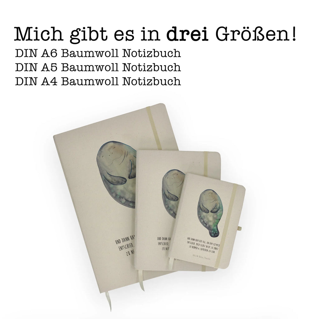 Baumwoll Notizbuch Seekuh happy Notizen, Eintragebuch, Tagebuch, Notizblock, Adressbuch, Journal, Kladde, Skizzenbuch, Notizheft, Schreibbuch, Schreibheft, Meerestiere, Meer, Urlaub, Seekuh, Seekühe, Selbstliebe, Respekt, Neuanfang, Neustart, Achtsamkeit, Zufrieden, Liebeskummer, Freundin