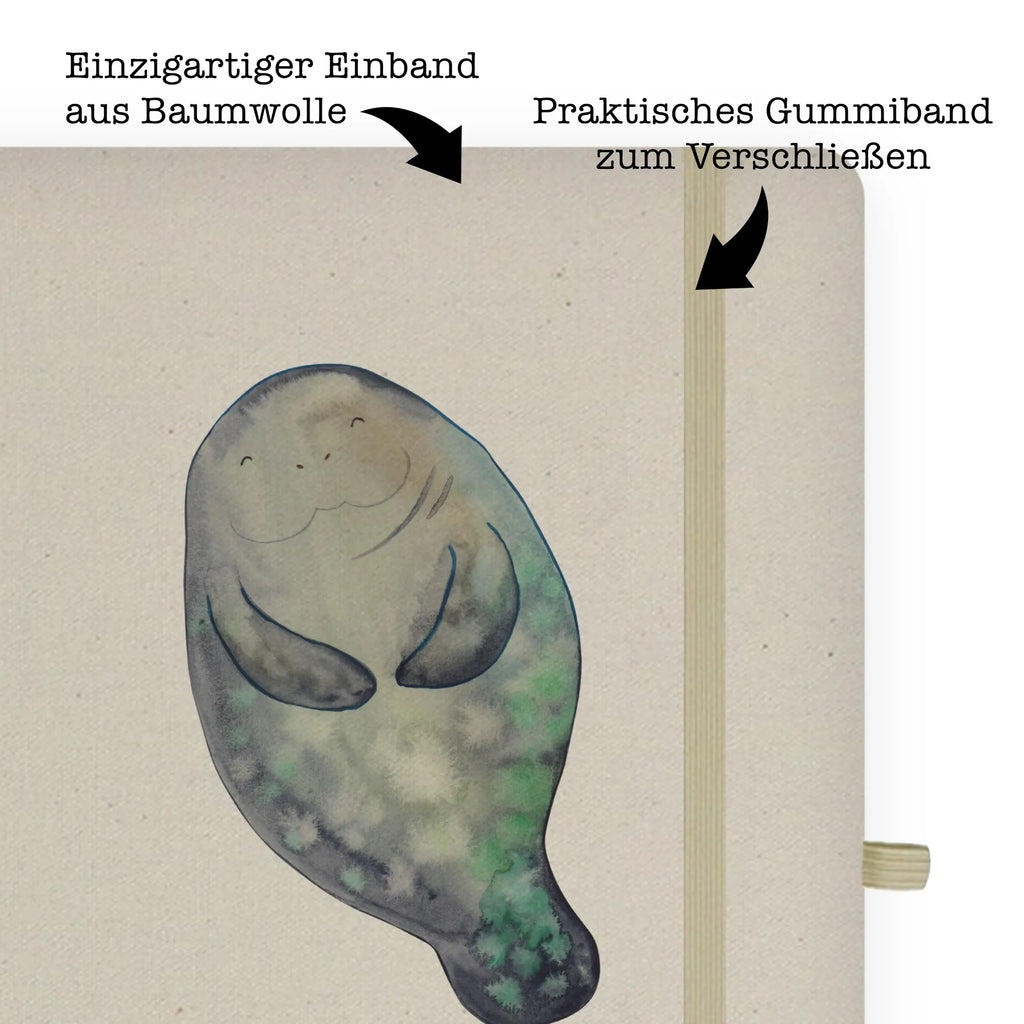 Baumwoll Notizbuch Seekuh happy Notizen, Eintragebuch, Tagebuch, Notizblock, Adressbuch, Journal, Kladde, Skizzenbuch, Notizheft, Schreibbuch, Schreibheft, Meerestiere, Meer, Urlaub, Seekuh, Seekühe, Selbstliebe, Respekt, Neuanfang, Neustart, Achtsamkeit, Zufrieden, Liebeskummer, Freundin