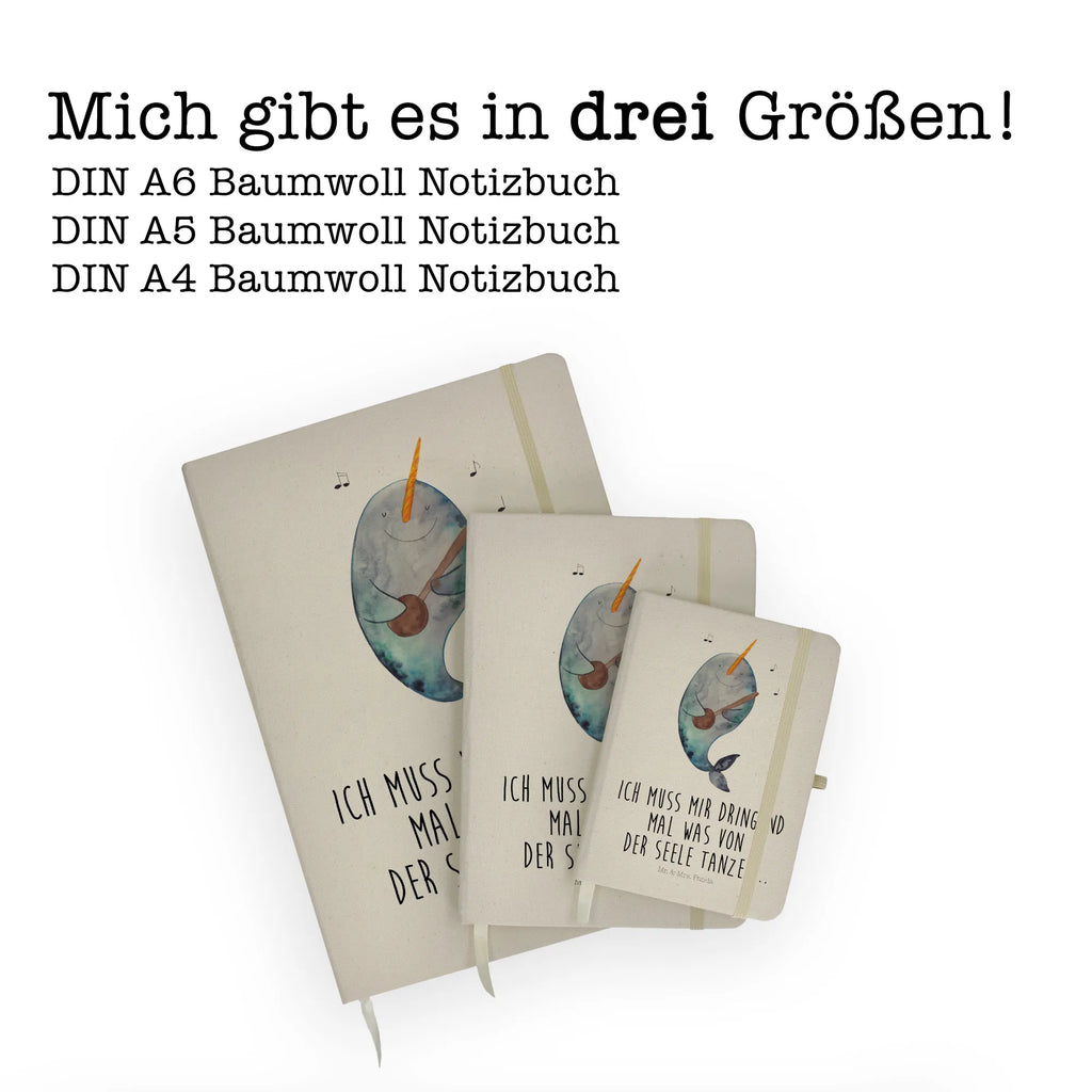 Baumwoll Notizbuch Narwal Gitarre Notizen, Eintragebuch, Tagebuch, Notizblock, Adressbuch, Journal, Kladde, Skizzenbuch, Notizheft, Schreibbuch, Schreibheft, Meerestiere, Meer, Urlaub, Narwal, Wal, Tanzen, Probleme, Problemlösung, Frust, Gespräche, Gitarre