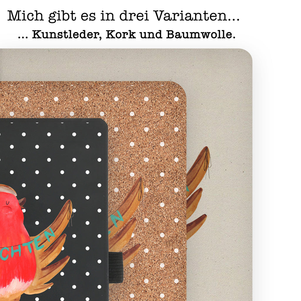 Baumwoll Notizbuch Rotkehlchen Weihnachten Notizen, Eintragebuch, Tagebuch, Notizblock, Adressbuch, Journal, Kladde, Skizzenbuch, Notizheft, Schreibbuch, Schreibheft, Winter, Weihnachten, Weihnachtsdeko, Nikolaus, Advent, Heiligabend, Wintermotiv, Frohe Weihnachten, Weihnachtsmotiv, Weihnachtsgruß, Vogel, xmas