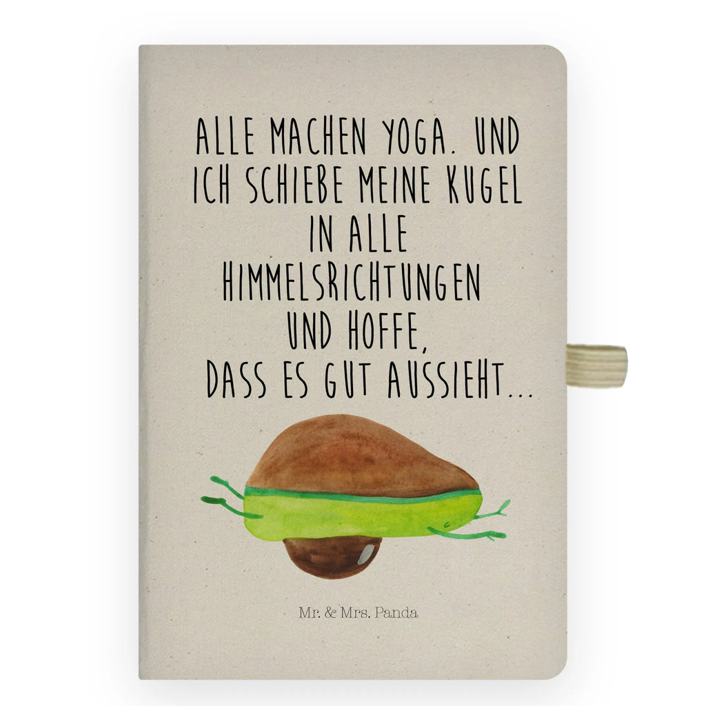 Baumwoll Notizbuch Avocado Yoga Notizen, Eintragebuch, Tagebuch, Notizblock, Adressbuch, Journal, Kladde, Skizzenbuch, Notizheft, Schreibbuch, Schreibheft, Avocado, Veggie, Vegan, Gesund, Avocado Yoga Vegan