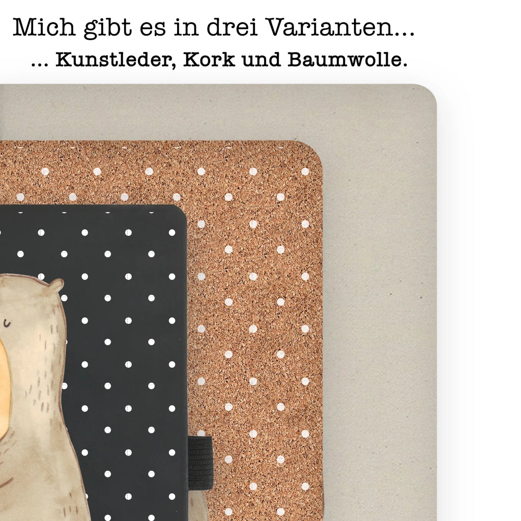 Cotton notebook otter Belly Notizen, Eintragebuch, Tagebuch, Notizblock, Adressbuch, Journal, Kladde, Skizzenbuch, Notizheft, Schreibbuch, Schreibheft, Otter, Fischotter, Seeotter, Otter Seeotter See Otter