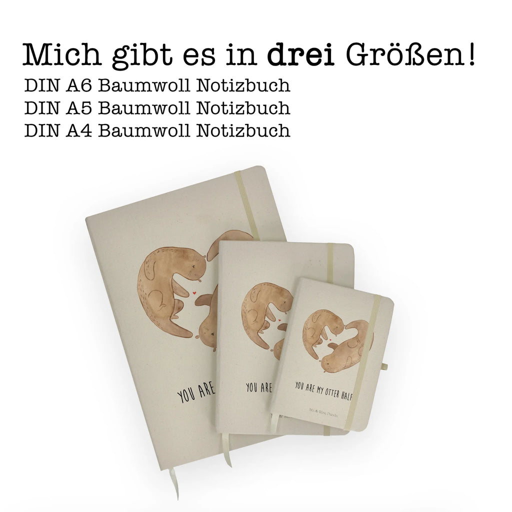 Baumwoll Notizbuch Otter Herz Notizen, Eintragebuch, Tagebuch, Notizblock, Adressbuch, Journal, Kladde, Skizzenbuch, Notizheft, Schreibbuch, Schreibheft, Otter, Fischotter, Seeotter, Liebe, Herz, Liebesbeweis, Liebesgeschenk, Bessere Hälfte, Love you, Jahrestag, Hochzeitstag, Verlobung, gemeinsames Leben