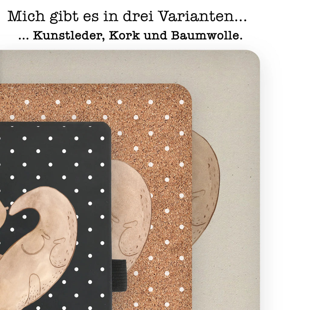 Baumwoll Notizbuch Otter Herz Notizen, Eintragebuch, Tagebuch, Notizblock, Adressbuch, Journal, Kladde, Skizzenbuch, Notizheft, Schreibbuch, Schreibheft, Otter, Fischotter, Seeotter, Liebe, Herz, Liebesbeweis, Liebesgeschenk, Bessere Hälfte, Love you, Jahrestag, Hochzeitstag, Verlobung, gemeinsames Leben