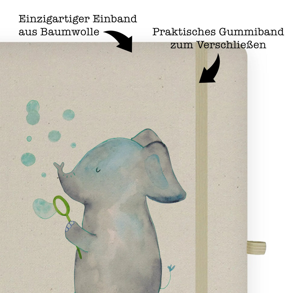 Baumwoll Notizbuch Elefant Seifenblasen Notizen, Eintragebuch, Tagebuch, Notizblock, Adressbuch, Journal, Kladde, Skizzenbuch, Notizheft, Schreibbuch, Schreibheft, Tiermotive, Gute Laune, lustige Sprüche, Tiere, Elefant, Elefanten, Dickhäuter, Rüsseltier, Seifenblasen, Liebe, Heimat, Gefühl. Daheim, Liebesbeweis, Liebesspruch