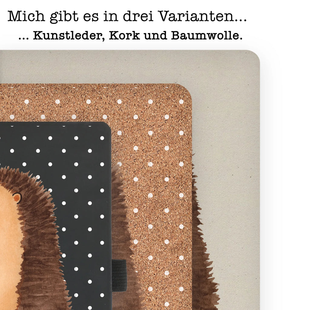 Baumwoll Notizbuch Igel mit Blume Notizen, Eintragebuch, Tagebuch, Notizblock, Adressbuch, Journal, Kladde, Skizzenbuch, Notizheft, Schreibbuch, Schreibheft, Tiermotive, Gute Laune, lustige Sprüche, Tiere, Igel, Gute Besserung, Genesungswünsche, Krankheit, Krankenhaus, krank, Besuch