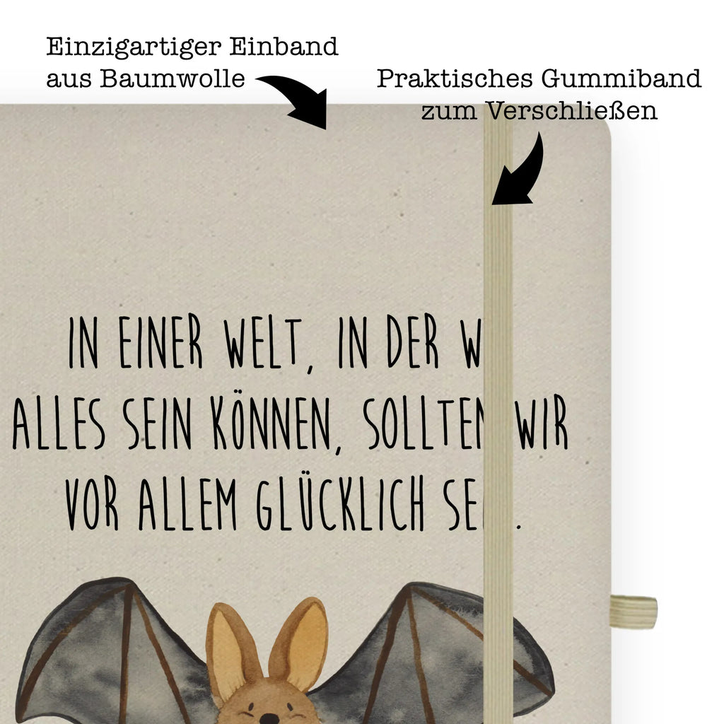 Baumwoll Notizbuch Fledermaus Flügel Notizen, Eintragebuch, Tagebuch, Notizblock, Adressbuch, Journal, Kladde, Skizzenbuch, Notizheft, Schreibbuch, Schreibheft, Tiermotive, Gute Laune, lustige Sprüche, Tiere