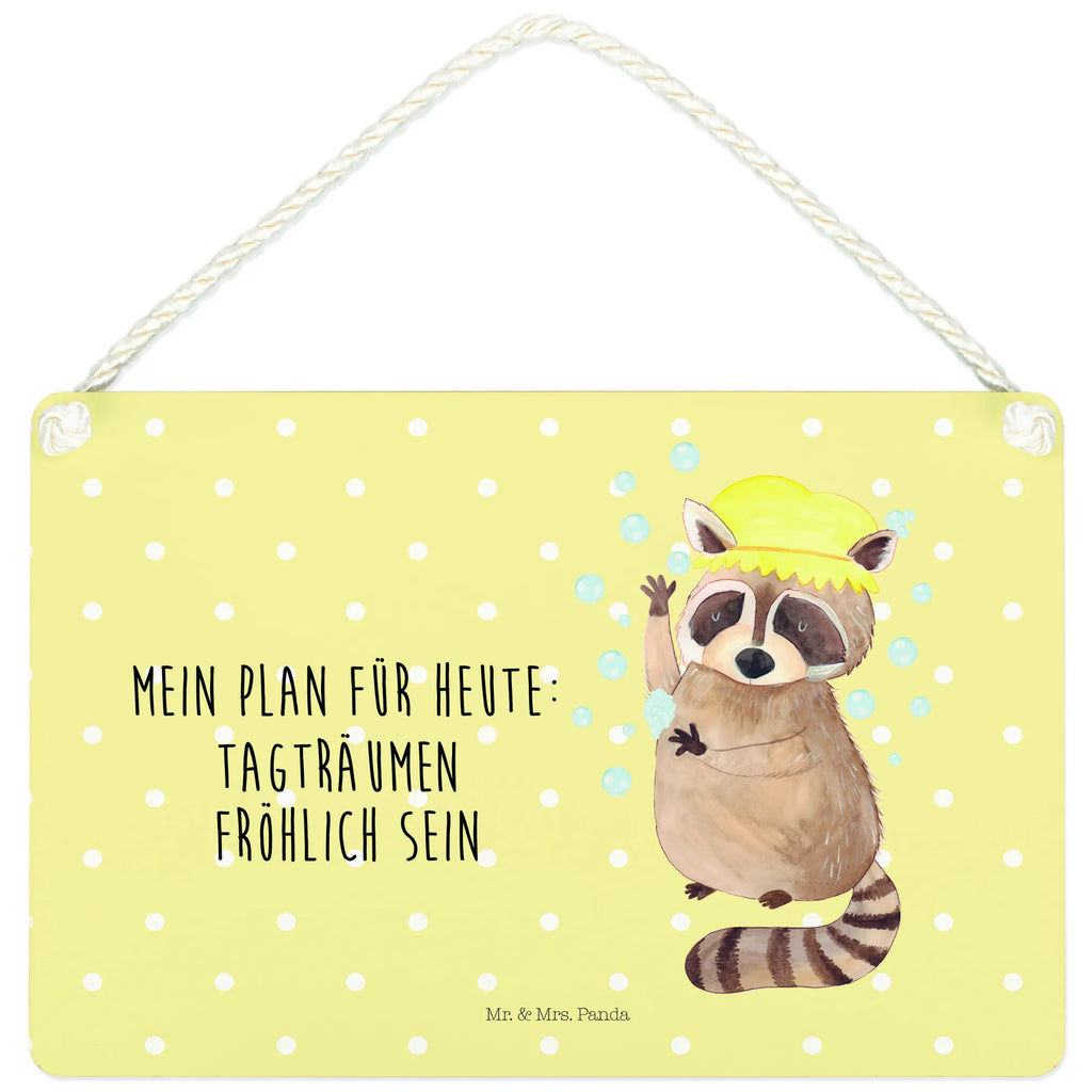 Deko Schild Waschbär Dekoschild, Deko Schild, Schild, Tür Schild, Türschild, Holzschild, Wandschild, Wanddeko, Tiermotive, Gute Laune, lustige Sprüche, Tiere, Waschbär, Tagträumen, Plan, Fröhlich, waschen, Seifenblasen