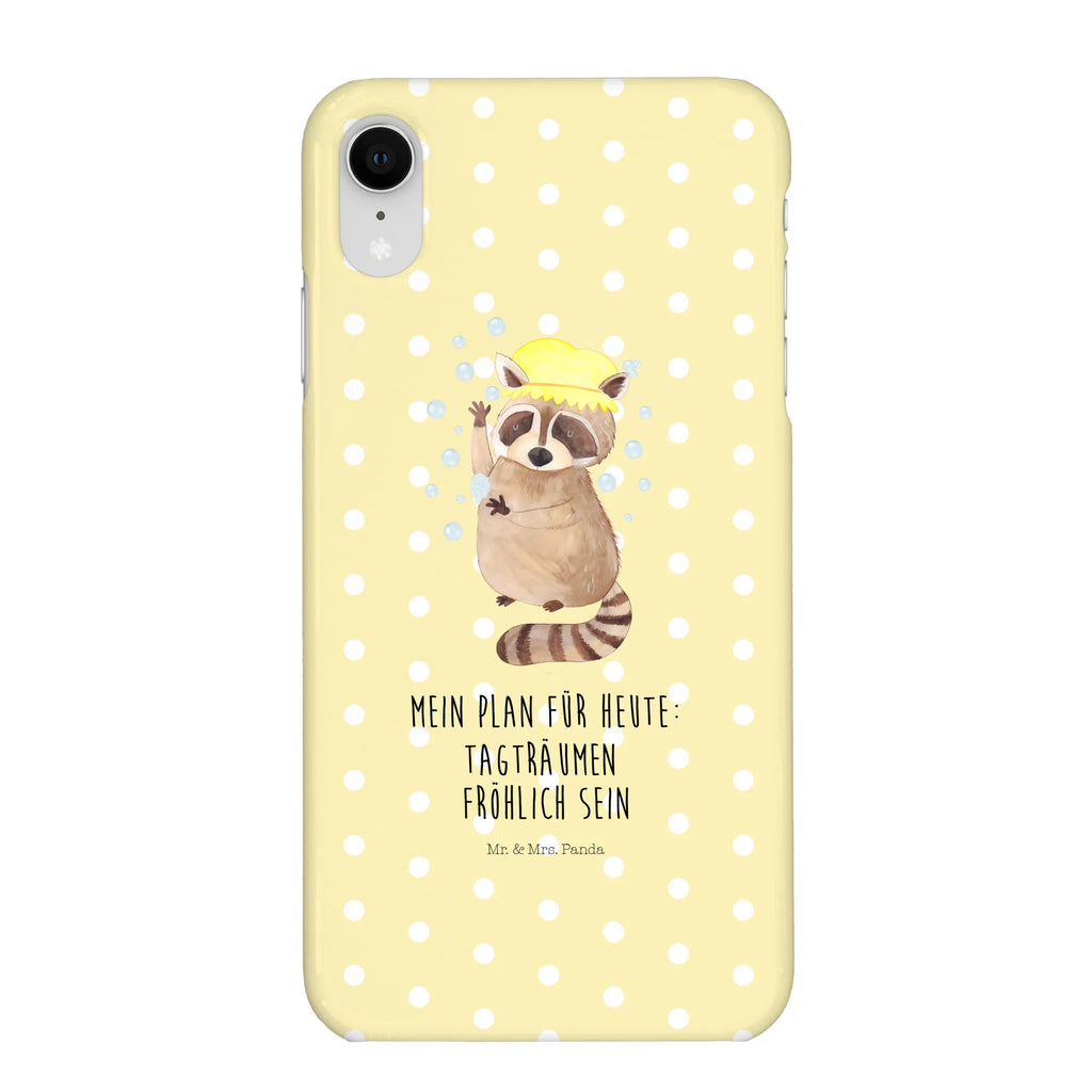 Handyhülle Waschbär Handyhülle, Handycover, Cover, Handy, Hülle, Iphone 10, Iphone X, Tiermotive, Gute Laune, lustige Sprüche, Tiere, Waschbär, Tagträumen, Plan, Fröhlich, waschen, Seifenblasen