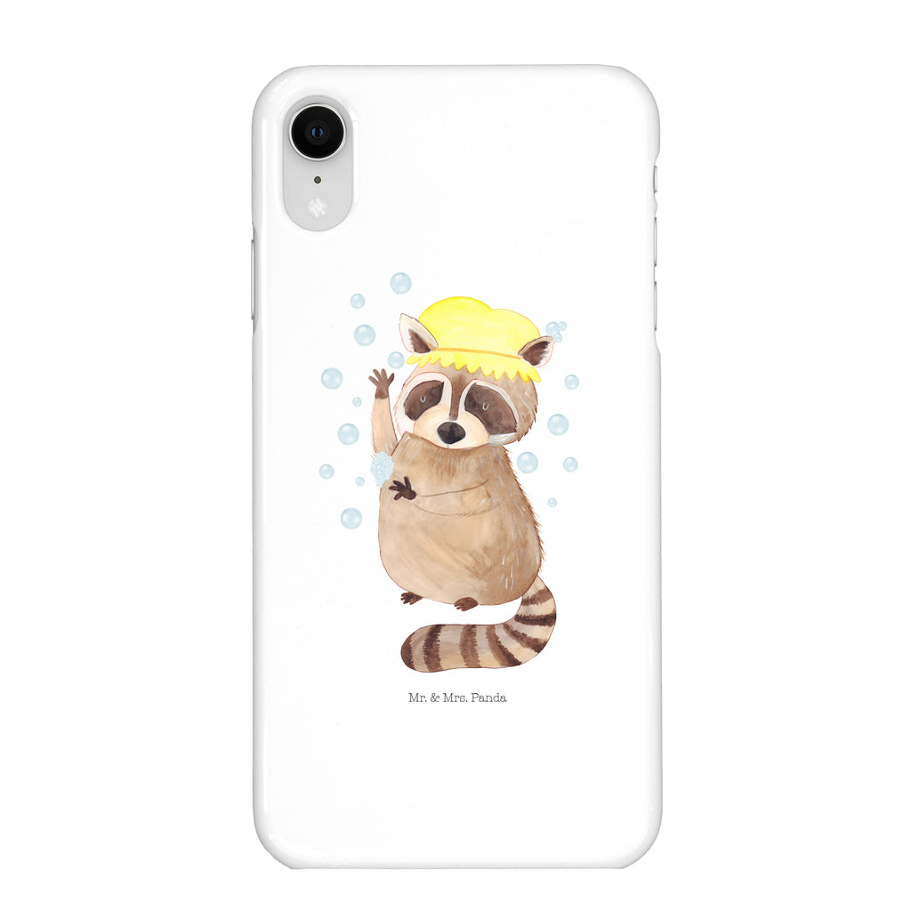 Handyhülle Waschbär Handyhülle, Handycover, Cover, Handy, Hülle, Iphone 10, Iphone X, Tiermotive, Gute Laune, lustige Sprüche, Tiere, Waschbär, Tagträumen, Plan, Fröhlich, waschen, Seifenblasen