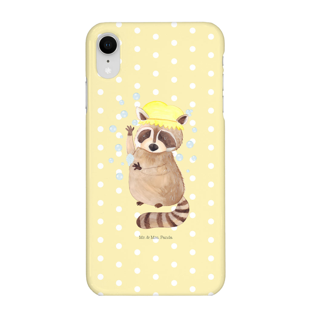 Handyhülle Waschbär Handyhülle, Handycover, Cover, Handy, Hülle, Iphone 10, Iphone X, Tiermotive, Gute Laune, lustige Sprüche, Tiere, Waschbär, Tagträumen, Plan, Fröhlich, waschen, Seifenblasen