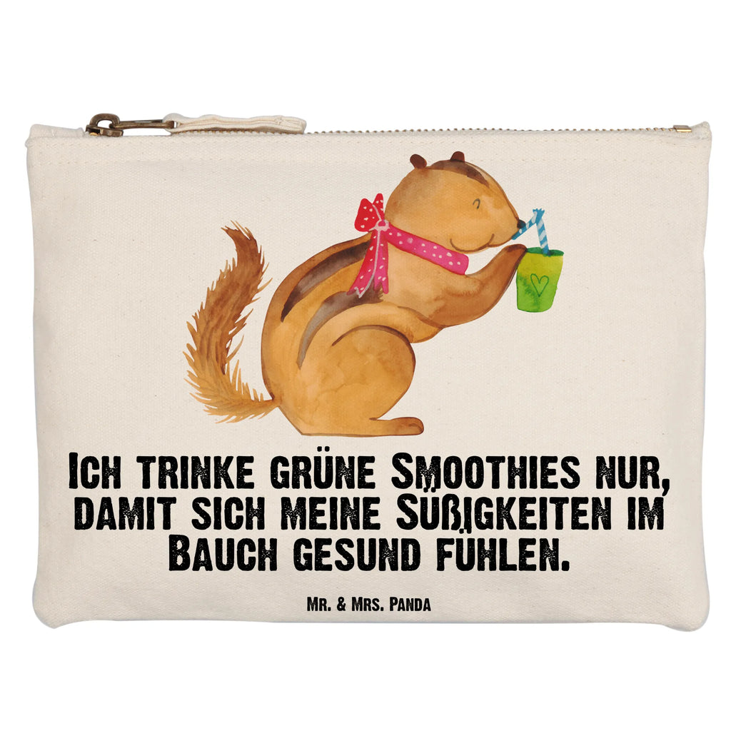 Schminktasche Eichhörnchen Smoothie Schminktasche, Kosmetiktasche, Kosmetikbeutel, Stiftemäppchen, Etui, Federmappe, Makeup, XXL, Schminketui, Kosmetiketui, Schlamperetui, Tiermotive, Gute Laune, lustige Sprüche, Tiere, Green Smoothies, Diät, Abnehmen, Streifenhörnchen, Eichhörnchen