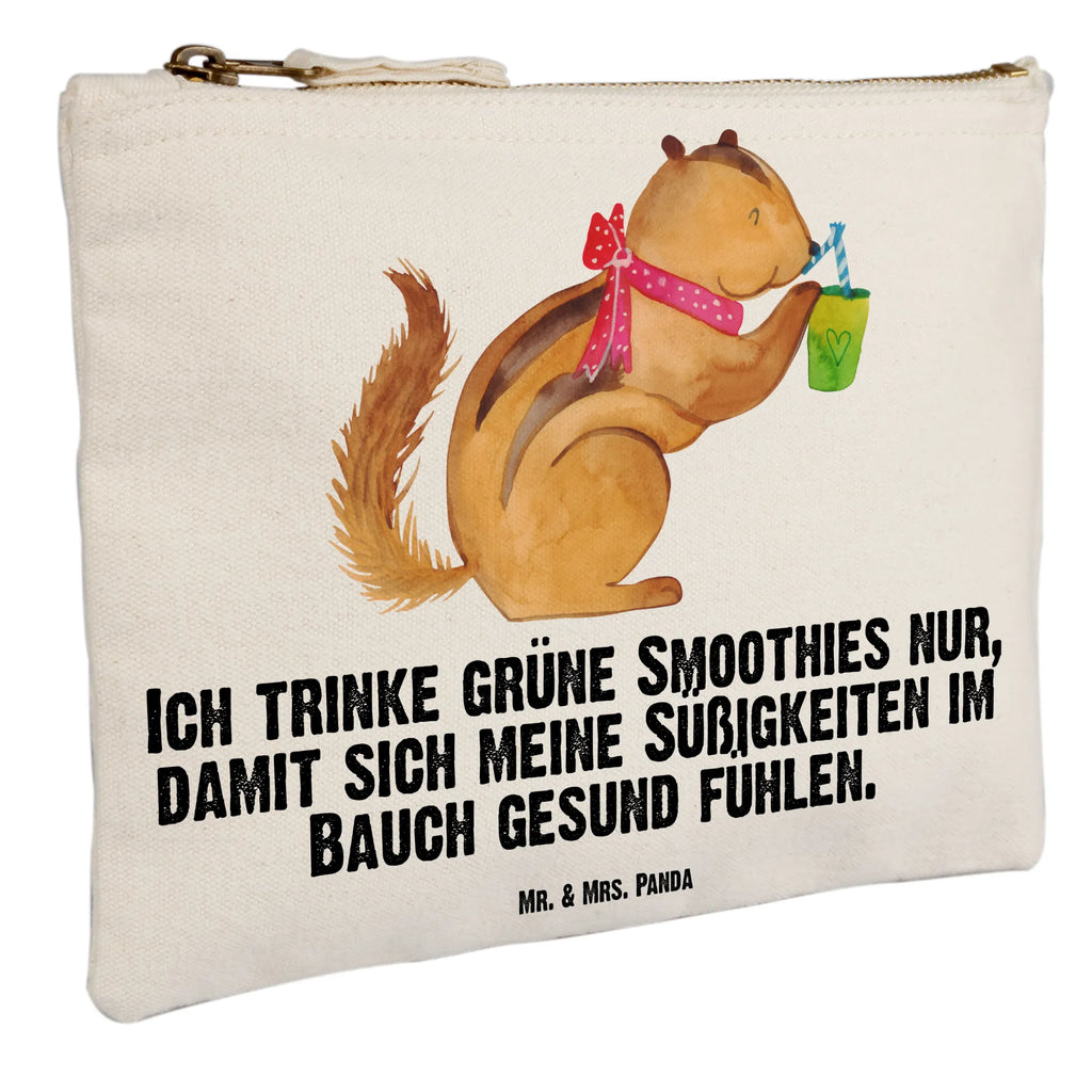 Schminktasche Eichhörnchen Smoothie Schminktasche, Kosmetiktasche, Kosmetikbeutel, Stiftemäppchen, Etui, Federmappe, Makeup, XXL, Schminketui, Kosmetiketui, Schlamperetui, Tiermotive, Gute Laune, lustige Sprüche, Tiere, Green Smoothies, Diät, Abnehmen, Streifenhörnchen, Eichhörnchen