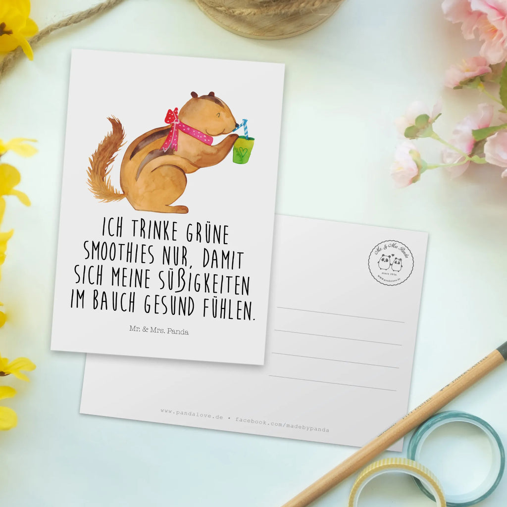 Postkarte Eichhörnchen Smoothie Postkarte, Karte, Geschenkkarte, Grußkarte, Einladung, Ansichtskarte, Geburtstagskarte, Einladungskarte, Dankeskarte, Ansichtskarten, Einladung Geburtstag, Einladungskarten Geburtstag, Tiermotive, Gute Laune, lustige Sprüche, Tiere, Green Smoothies, Diät, Abnehmen, Streifenhörnchen, Eichhörnchen