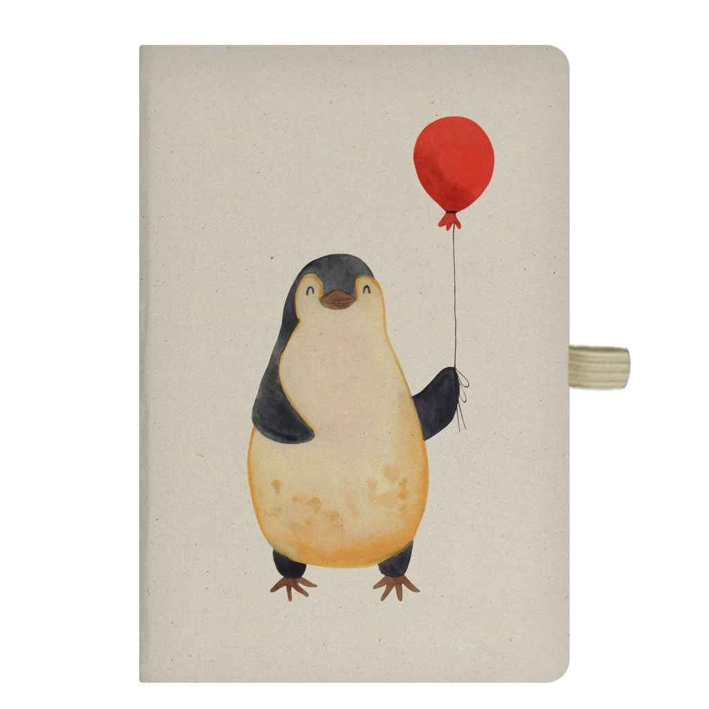 Baumwoll Notizbuch Pinguin Luftballon Notizen, Eintragebuch, Tagebuch, Notizblock, Adressbuch, Journal, Kladde, Skizzenbuch, Notizheft, Schreibbuch, Schreibheft, Pinguin, Pinguine, Luftballon, Tagträume, Lebenslust, Geschenk Freundin, Geschenkidee, beste Freundin, Motivation, Neustart, neues Leben, Liebe, Glück