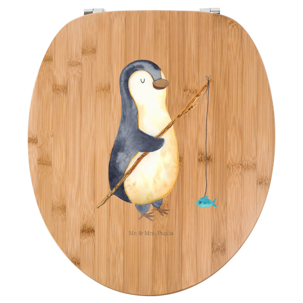 Motiv WC Sitz Pinguin Angler Klobrille, Klodeckel, Toilettendeckel, WC-Sitz, Toilette, Pinguin, Pinguine, Angeln, Angler, Tagträume, Hobby, Plan, Planer, Tagesplan, Neustart, Motivation, Geschenk, Freundinnen, Geschenkidee, Urlaub, Wochenende