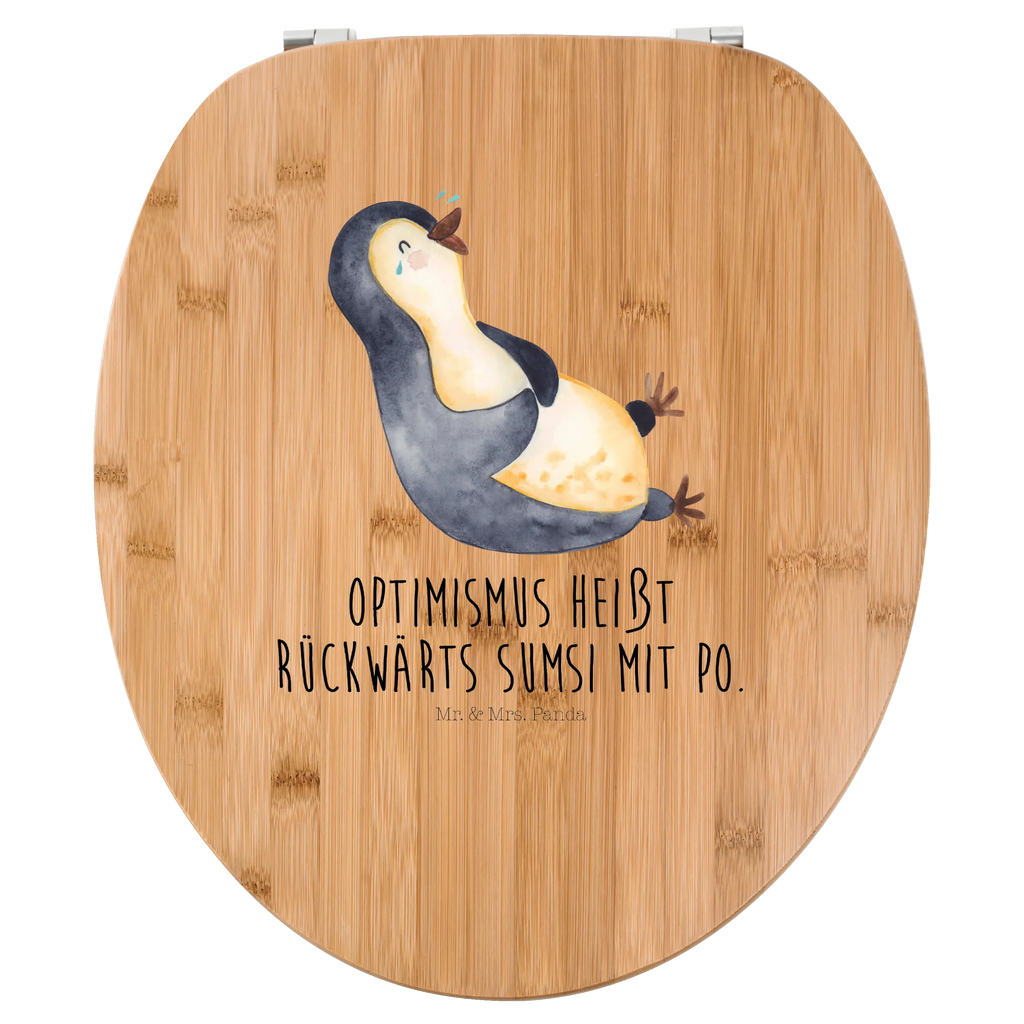 Motiv WC Sitz Pinguin Lachen Klobrille, Klodeckel, Toilettendeckel, WC-Sitz, Toilette, Pinguin, Pinguine, lustiger Spruch, Optimismus, Fröhlich, Lachen, Humor, Fröhlichkeit