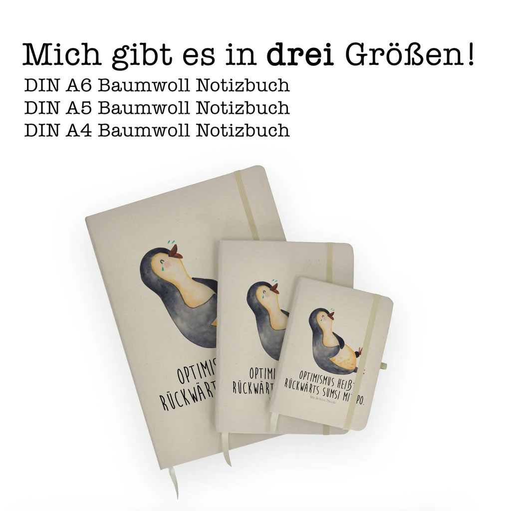 Baumwoll Notizbuch Pinguin Lachen Notizen, Eintragebuch, Tagebuch, Notizblock, Adressbuch, Journal, Kladde, Skizzenbuch, Notizheft, Schreibbuch, Schreibheft, Pinguin, Pinguine, lustiger Spruch, Optimismus, Fröhlich, Lachen, Humor, Fröhlichkeit