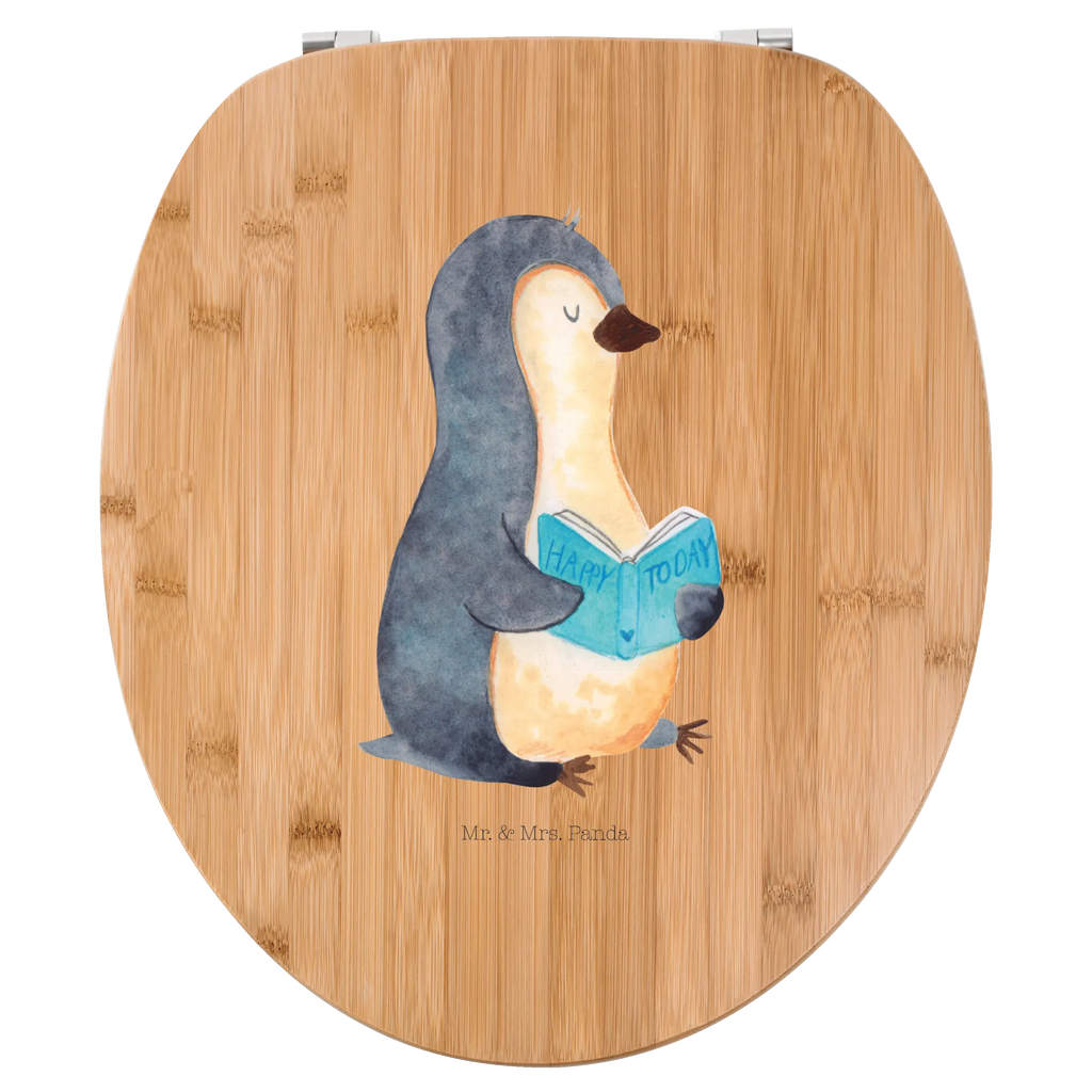 Motiv WC Sitz Pinguin Buch Klobrille, Klodeckel, Toilettendeckel, WC-Sitz, Toilette, Pinguin, Pinguine, Buch, Lesen, Bücherwurm, Nichtstun, Faulenzen, Ferien, Urlaub, Freizeit