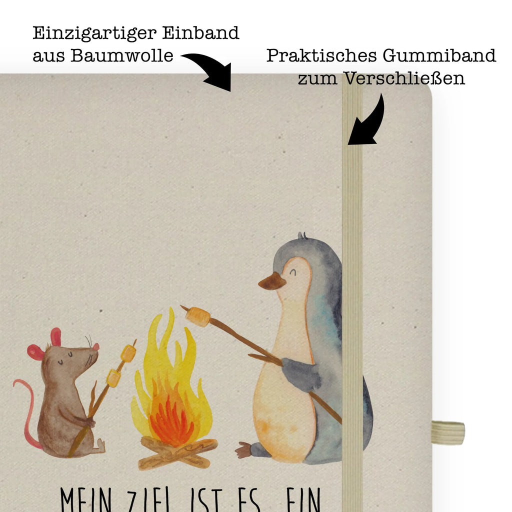 Baumwoll Notizbuch Pinguin Lagerfeuer Notizen, Eintragebuch, Tagebuch, Notizblock, Adressbuch, Journal, Kladde, Skizzenbuch, Notizheft, Schreibbuch, Schreibheft, Pinguin, Maus, Pinguine, Lagerfeuer, Leben, Arbeit, Job, Motivation, Büro, Büroalltag, Lebensspruch, Lebensmotivation, Neustart, Liebe, grillen, Feuer, Marshmallows