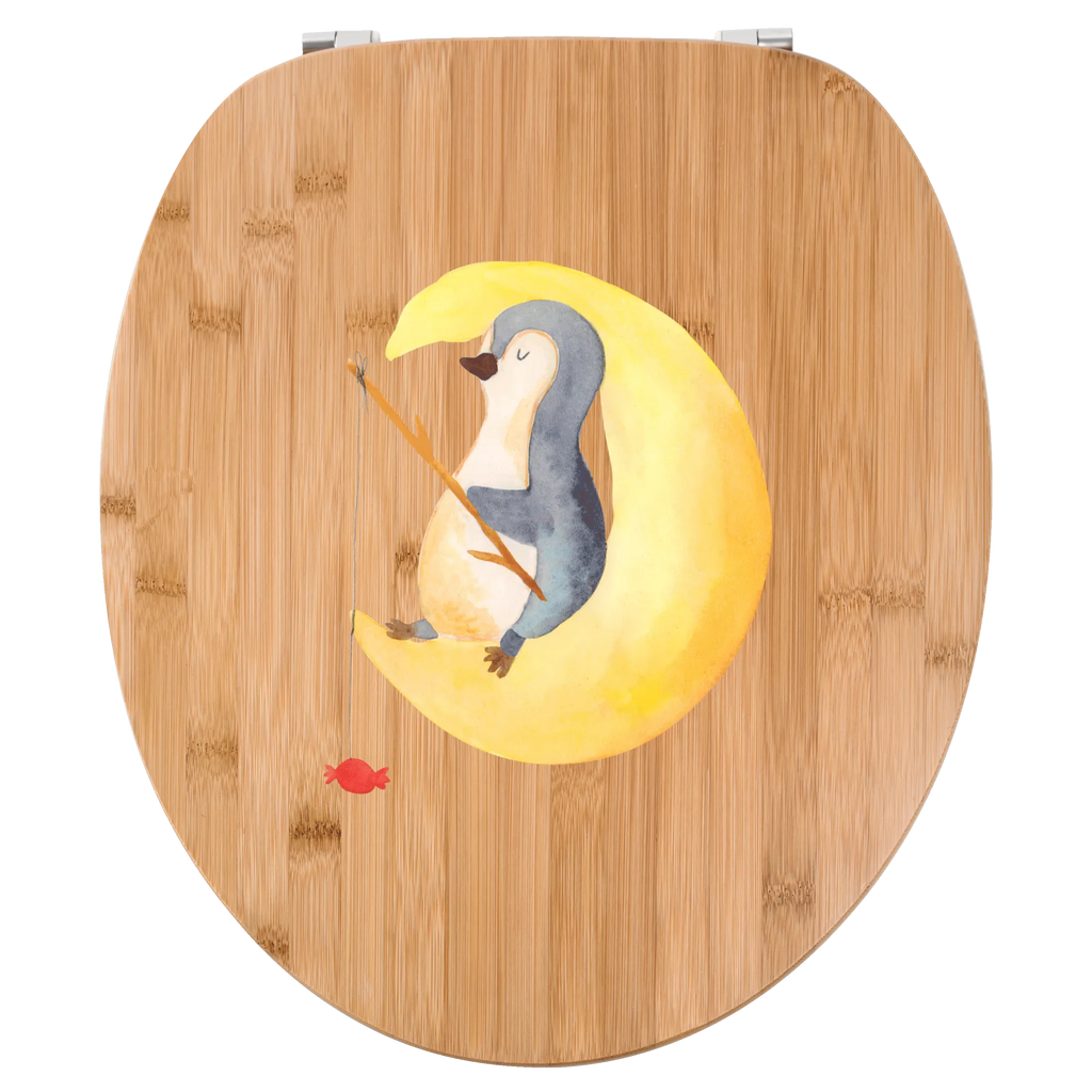 Motiv WC Sitz Pinguin Mond Klobrille, Klodeckel, Toilettendeckel, WC-Sitz, Toilette, Pinguin, Pinguine, Spruch, schlafen, Nachtruhe, Einschlafen, Schlafzimmer, Schlafstörungen, Gästezimmer