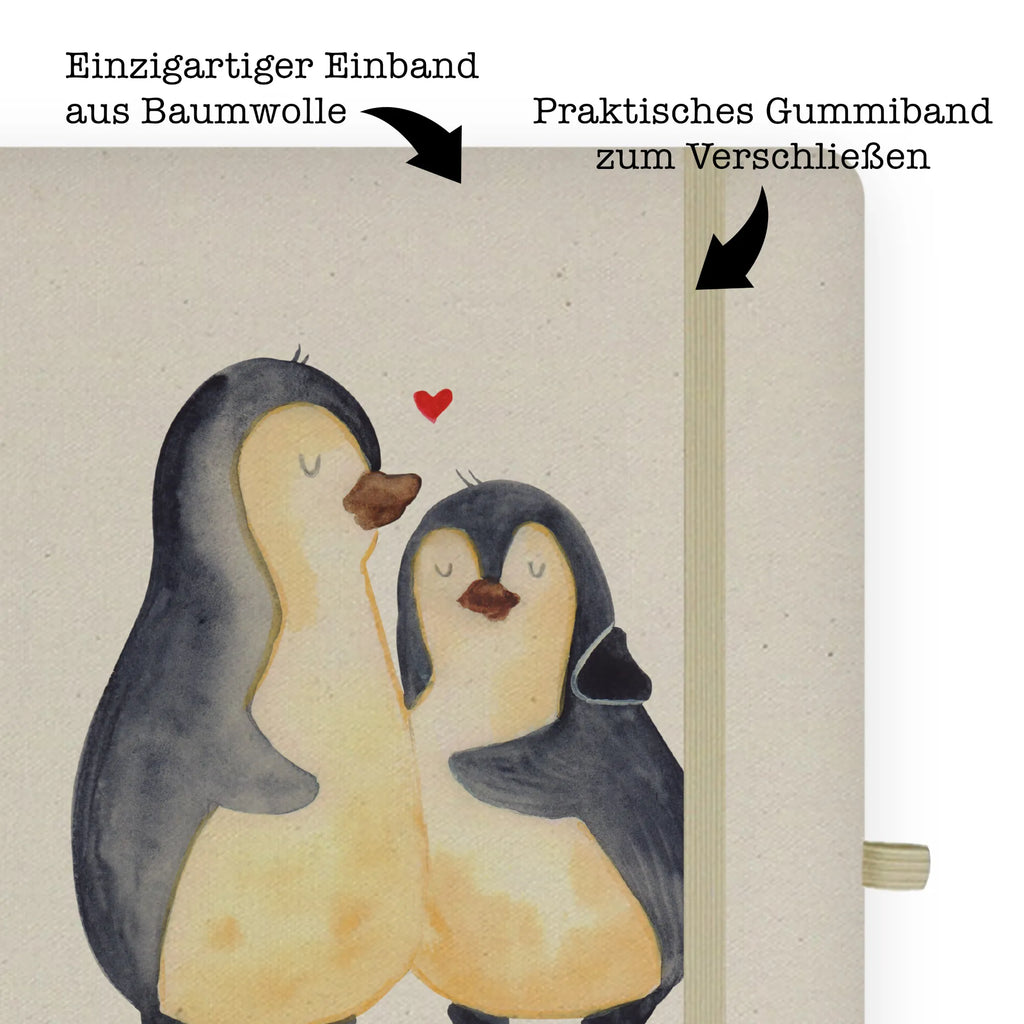 Baumwoll Notizbuch Pinguin umarmen Notizen, Eintragebuch, Tagebuch, Notizblock, Adressbuch, Journal, Kladde, Skizzenbuch, Notizheft, Schreibbuch, Schreibheft, Pinguin, Liebe, Liebespaar, Liebesbeweis, Liebesgeschenk, Verlobung, Jahrestag, Hochzeitstag, Hochzeit, Hochzeitsgeschenk